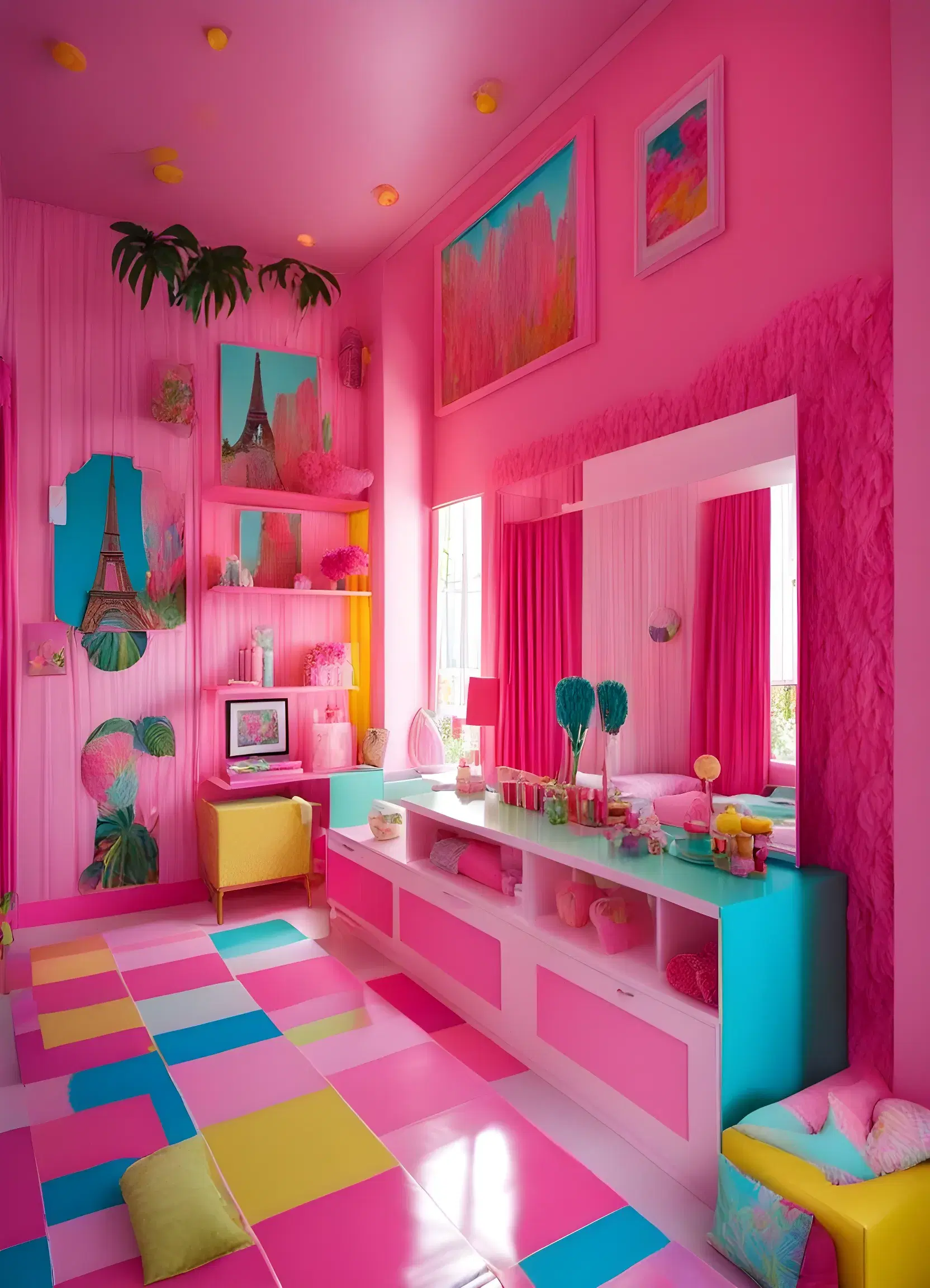 Fullscreen view of Barbie styled room